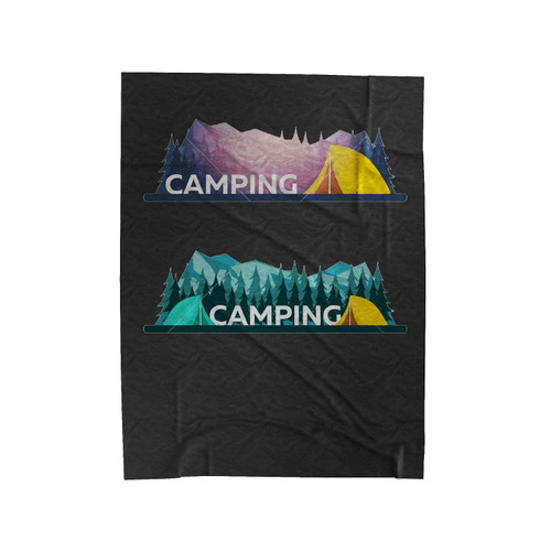 Mountains Outdoors Hiking Camping Forest Velveteen Blanket