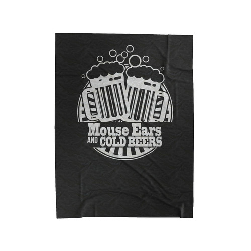 Mouse Ears And Cold Beers 2 Velveteen Blanket