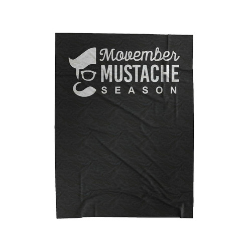 Movember Mustache Season No Shave November Velveteen Blanket