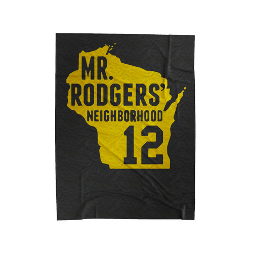 Mr Aaron Rodgers Neighborhood Green Bay Football Velveteen Blanket