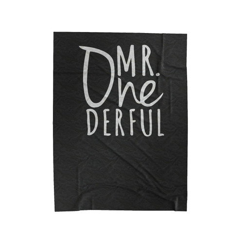 Mr Onederful 1 Velveteen Blanket