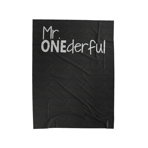 Mr Onederful First Birthday Velveteen Blanket