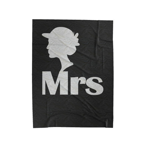 Mrs Silhouette Couple Velveteen Blanket