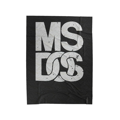 Ms Dos Retro Computer Logo Velveteen Blanket