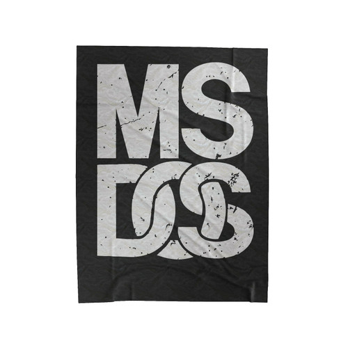 Ms Dos Retro Computer Logo 1 Velveteen Blanket