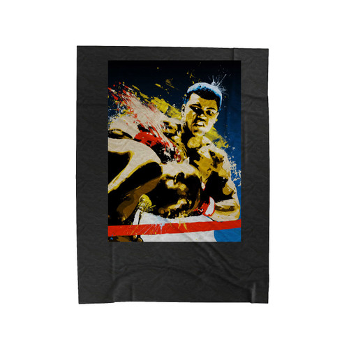 Muhammad Ali Cassius Clay 4 Velveteen Blanket