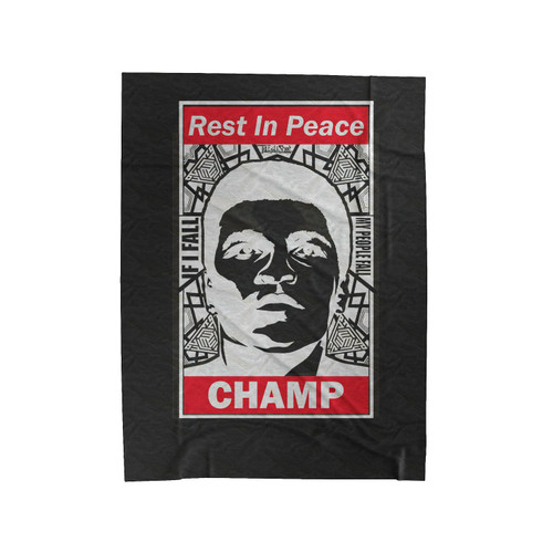 Muhammad Ali Cassius Clay Rest In Peace Champ Velveteen Blanket