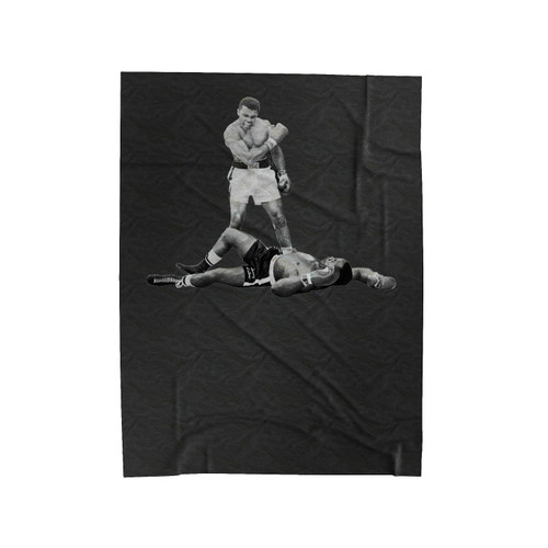 Muhammad Ali Cassius Clay Sonny Liston Boxing Velveteen Blanket