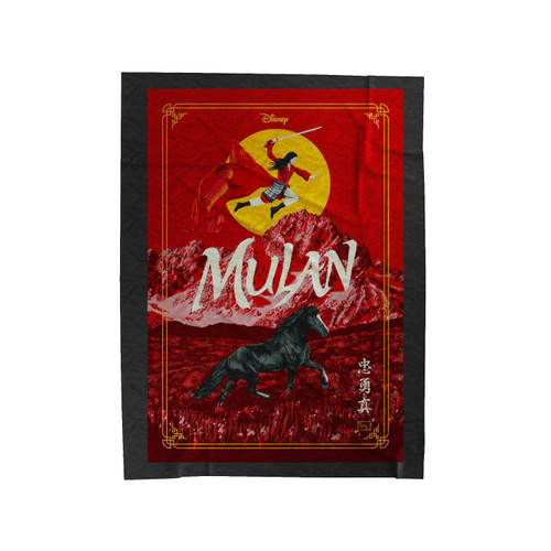 Mulan And Horse Velveteen Blanket