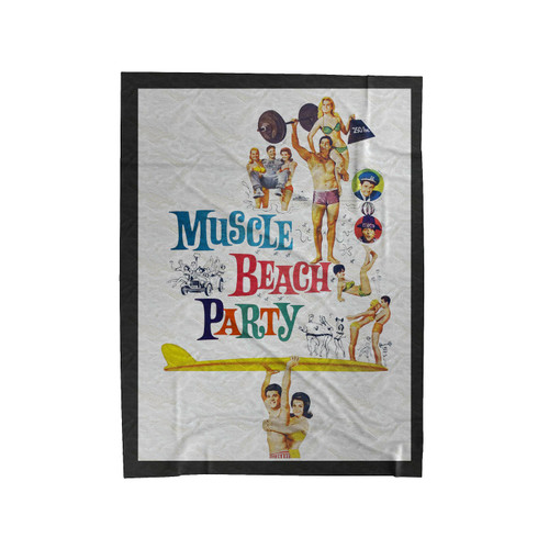 Muscle Beach Party Velveteen Blanket