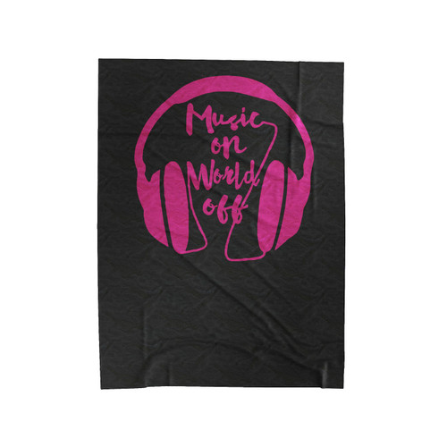 Music On World Off 1 Velveteen Blanket