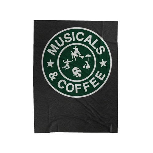 Musicals And Coffee Logo Velveteen Blanket