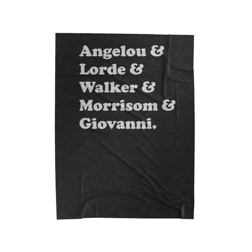 My Feminism Angelou Lorder Walker Morrisom Giovanni Velveteen Blanket