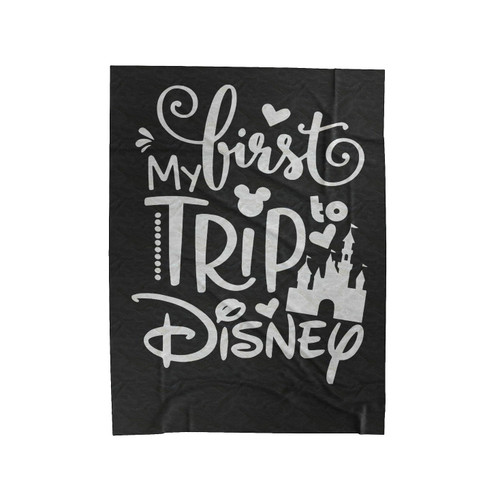 My First Trip To Disney Velveteen Blanket