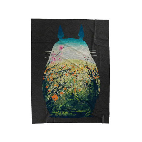 My Neighbor Totoro Vector Art Velveteen Blanket