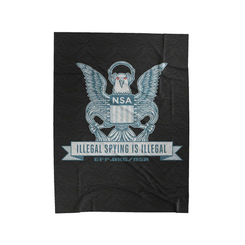 N S A Logo Parody Velveteen Blanket
