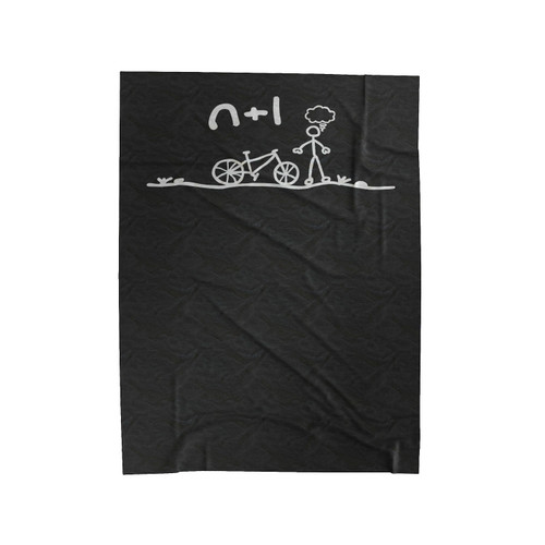 N+1 Cycling Equation Mountain Bike Velveteen Blanket