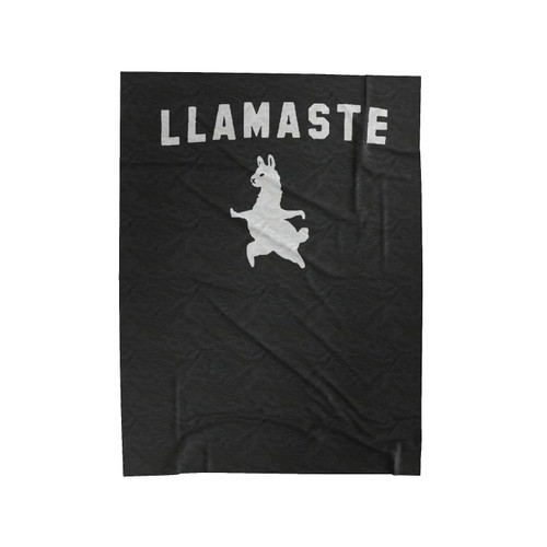 Namaste Llamaste Funny Velveteen Blanket