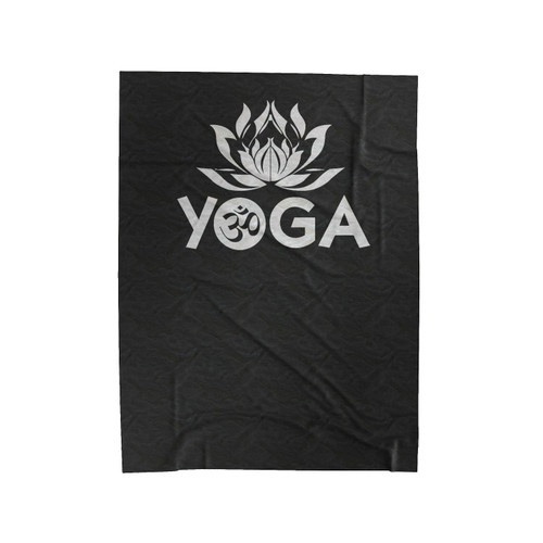 Namaste Yoga Lotus Flower Velveteen Blanket