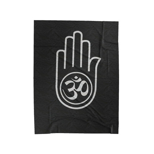 Namaste Yoga Meditation Hamsa Hand Mantra Velveteen Blanket