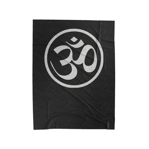 Namaste Yoga Meditation Om Ohm Symbol Velveteen Blanket
