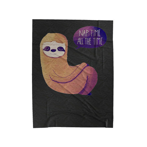 Nap Time All The Time Velveteen Blanket