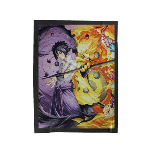 Naruto Vs Sasuke Uchiha Velveteen Blanket