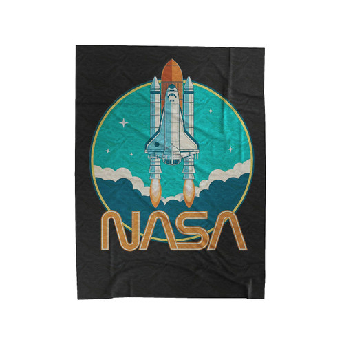 Nasa Space Graphic Velveteen Blanket