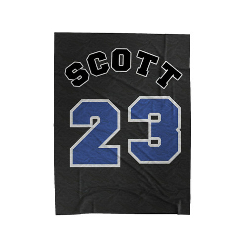 Nathan Scott 23 One Tree Hill Tv Show Ravens Basketball High School Player Velveteen Blanket