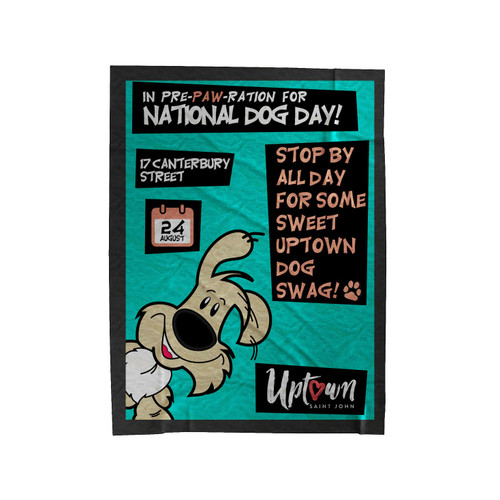 National Dog Day Velveteen Blanket