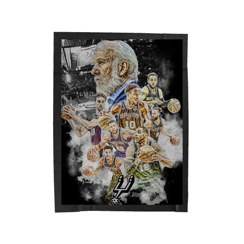 Nba Art Spurs Nba Basketball Velveteen Blanket
