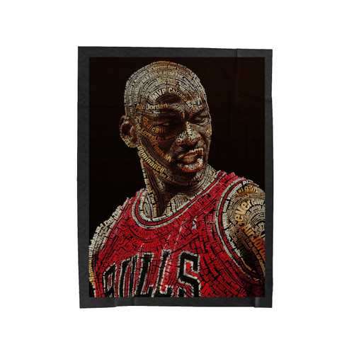Nba Basketball Michael Typography Velveteen Blanket