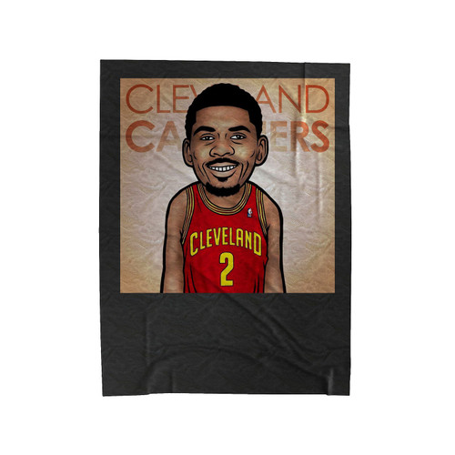 Nba Cartoon Faces Kyrie Irving Velveteen Blanket