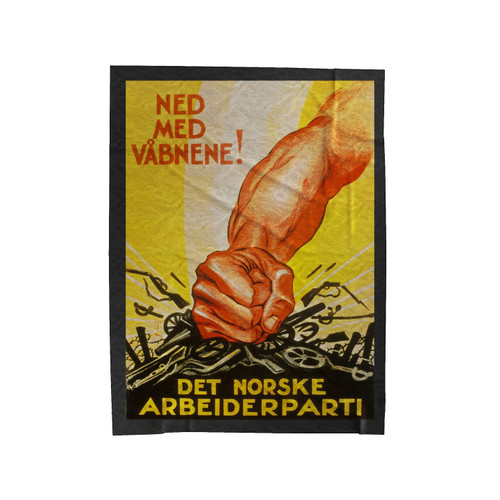 Ned Med Vaabnene Political Velveteen Blanket