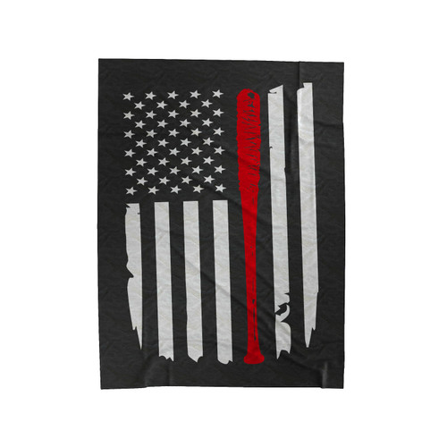 Negan's Bat Lucille Flag The Walking Dead Velveteen Blanket