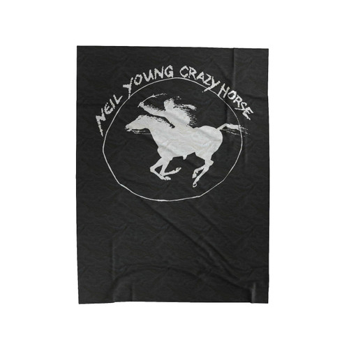 Neil Young Crazy Horse Classic Tour Logo Velveteen Blanket
