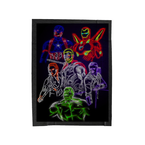 Neon Avengers Velveteen Blanket