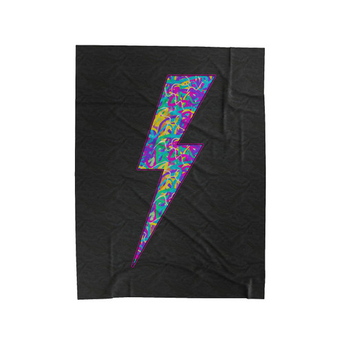 Neon Lightning Velveteen Blanket