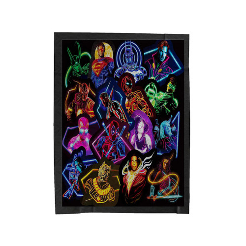 Neon Marvel Super Hero Velveteen Blanket