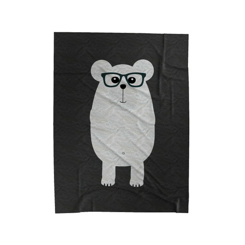 Nerd Polar Bear Velveteen Blanket
