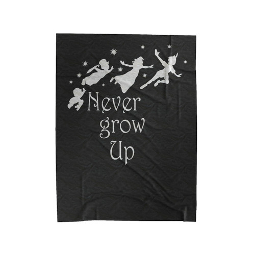 Never Grow Up Peter Pan Inspired Velveteen Blanket