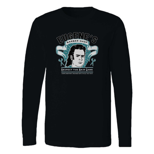 This classic fit walking dead eugene respect the hair game long sleeve shirt is casually elegant and very comfortable. With fine quality print to make one stand out, it's a perfect fit for every occasion.
