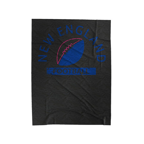 New England Football Distressed Velveteen Blanket