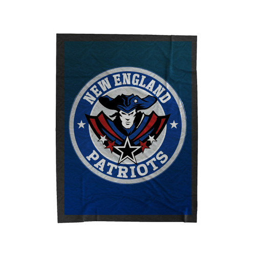New England Patriots Logo Airbrush Velveteen Blanket