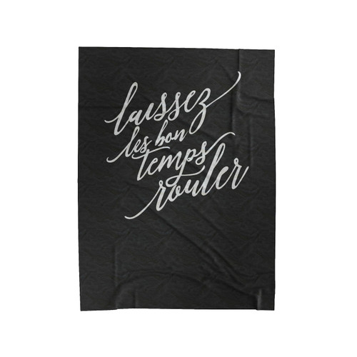 New Orleans Mardi Gras Laissez Les Bon Temps Rouler Velveteen Blanket