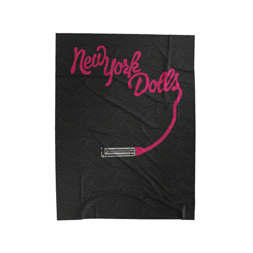 New York Dolls Lipstick Logo Velveteen Blanket