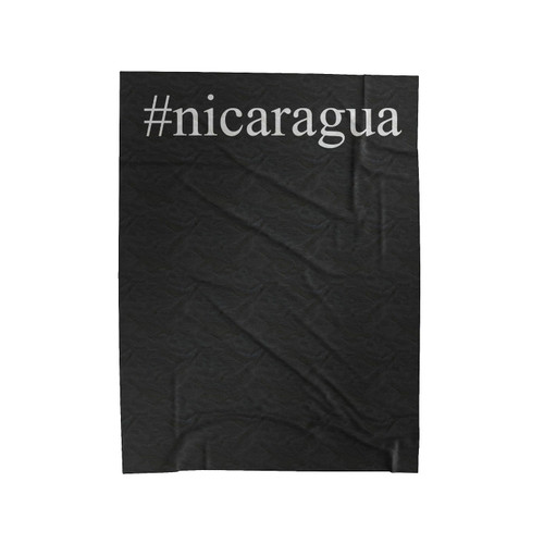 Nicaragua Hashtag Velveteen Blanket