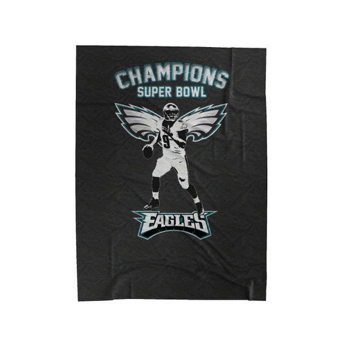 Nick Foles Eagles Team Champions Super Bowl Velveteen Blanket