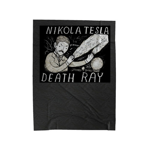Nikola Tesla Death Ray Velveteen Blanket