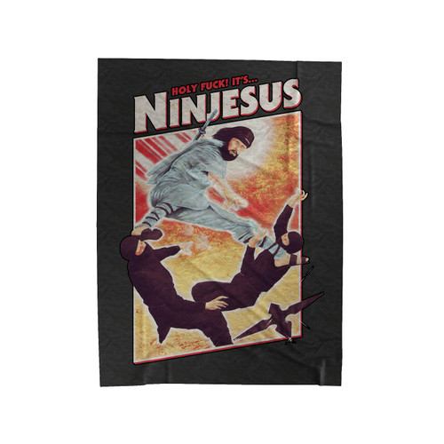 Ninjesus Funny Velveteen Blanket